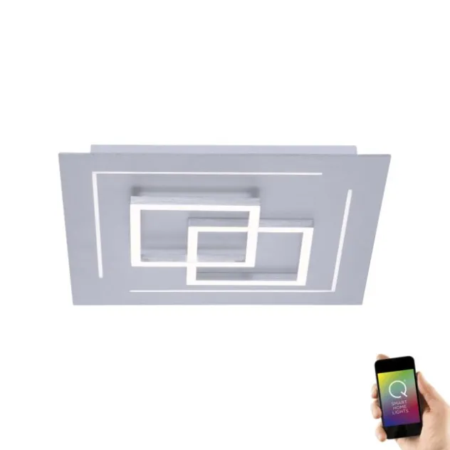 Paul Neuhaus, Q-LINEA, LED-Deckenleuchte, 40x40cm, dimmbar, CCT, Smart Home