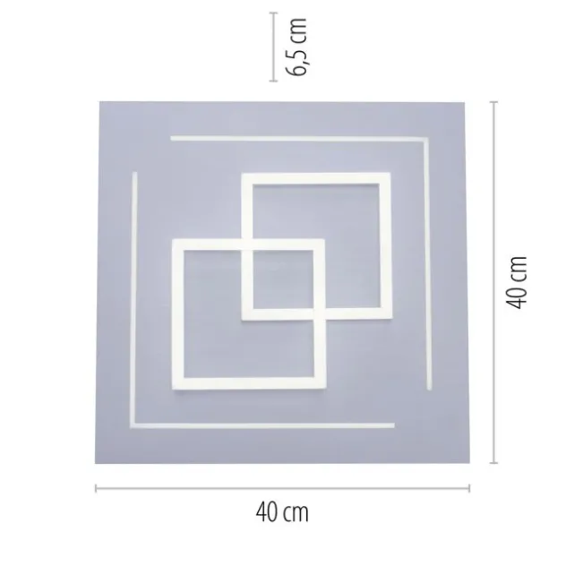 Paul Neuhaus, Q-LINEA, LED-Deckenleuchte, 40x40cm, dimmbar, CCT, Smart Home