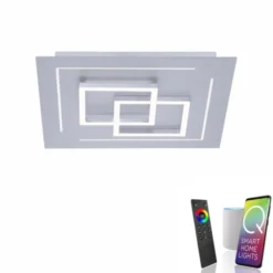 Paul Neuhaus, Q-LINEA, LED-Deckenleuchte, 40x40cm, dimmbar, CCT, Smart Home