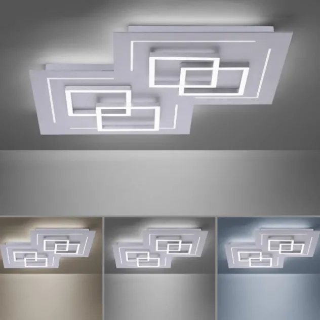 Paul Neuhaus, Q-LINEA, LED-Deckenleuchte, aluminium, dimmbar, CCT, Smart Home