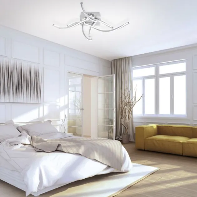 Paul Neuhaus, Q-MALINA, LED-Deckenleuchte, stahl, dimmbar, modern, Smart Home