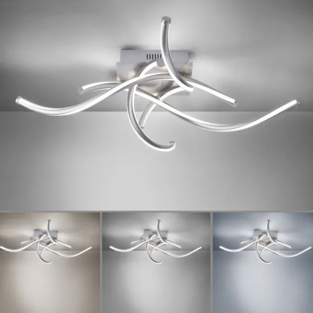 Paul Neuhaus, Q-MALINA, LED-Deckenleuchte, stahl, dimmbar, modern, Smart Home