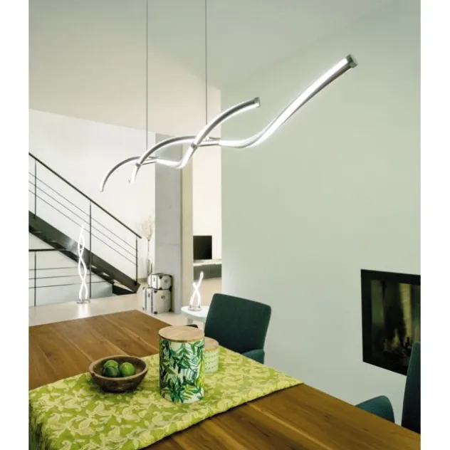 Paul Neuhaus, Q-MALINA, LED-Pendelleuchte, Wellen Design, modern, Smart Home