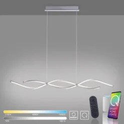 Paul Neuhaus, Q-MALINA, LED-Pendelleuchte, Wellen Design, modern, Smart Home