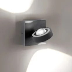 Paul Neuhaus, Q-MIA, LED-Wandleuchte, anthrazit, drehbar, modern, Smart Home