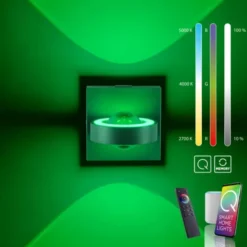 Paul Neuhaus, Q-MIA, LED-Wandleuchte, anthrazit, drehbar, modern, Smart Home