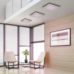 Paul Neuhaus, Q-MIRAN, Smart Home, LED-Deckenleuchte, 30x30cm, Fernbedienung, aluminium