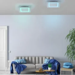 Paul Neuhaus, Q-MIRAN, Smart Home, LED-Deckenleuchte, 30x30cm, Fernbedienung, aluminium