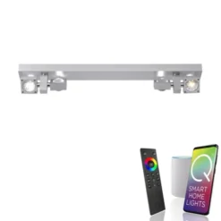 Paul Neuhaus, Q-NEMO, LED-Wandleuchte, 4-flg, dimmbar, aluminium, Smart Home