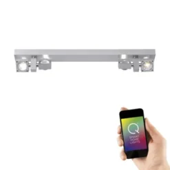 Paul Neuhaus, Q-NEMO, LED-Wandleuchte, 4-flg, dimmbar, aluminium, Smart Home