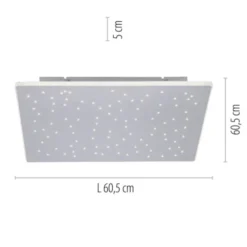 Paul Neuhaus, Q-NIGHTSKY, LED-Deckenleuchte, 60x60 cm, Smart Home