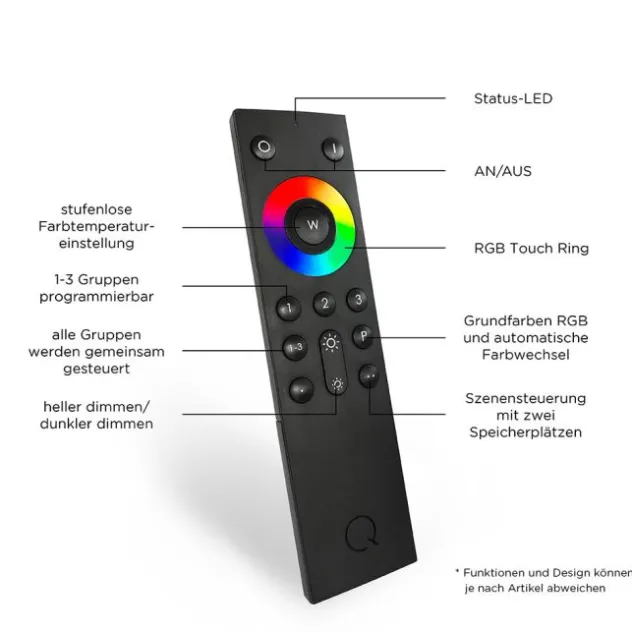 Paul Neuhaus, Q-SPIDER, Lichtprofil, dimmbar, Fernbedienung, Smart-Home
