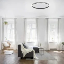 Paul Neuhaus,Q-VITO, LED-Deckenleuchte, anthrazit, Ø 79cm, rund, Smart Home