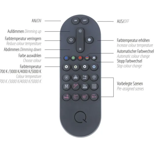 Paul Neuhaus, Q-VITO, LED-Deckenleuchte, Ø 59cm, stahlfarben, Smart Home
