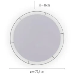Paul Neuhaus, Q-VITO, LED-Deckenlampe, Ø 79cm, stahlfarben, rund, Smart Home