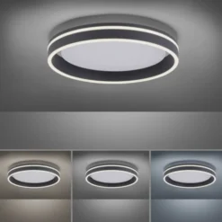 Paul Neuhaus, Q-VITO, LED-Deckenleuchte, anthrazit, Ø 40cm, rund, Smart Home