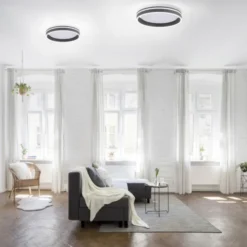 Paul Neuhaus, Q-VITO, LED-Deckenleuchte, anthrazit, Ø 40cm, rund, Smart Home