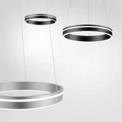 Paul Neuhaus, Q-VITO, LED-Pendelleuchte, anthrazit, Ø 59cm, dimmbar, Smart Home