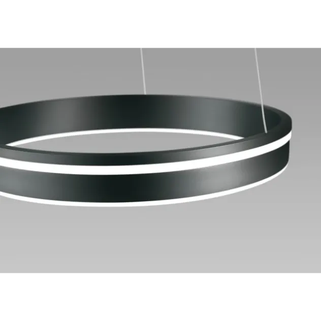 Paul Neuhaus, Q-VITO, LED-Pendellampe, anthrazit, Ø 40cm, Leuchtring