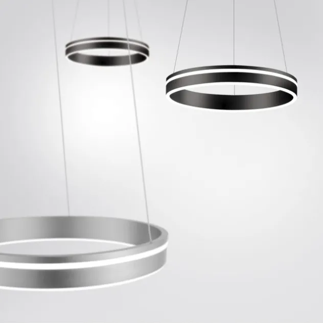 Paul Neuhaus, Q-VITO, LED-Pendellampe, anthrazit, Ø 40cm, Leuchtring
