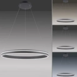 Paul Neuhaus, Q-VITO, LED-Pendellleuchte, anthrazit, Ø 79 cm, Smart Home