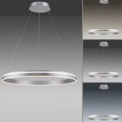 Paul Neuhaus, Q-VITO, LED-Pendelleuchte, Ø 79,4cm, silber, Smart Home