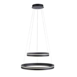 Paul Neuhaus Q VITO LED Pendellampe Smart Home anthrazit rund doppel Ring