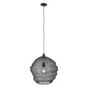 Pendellampe, E27 Fassung, schwarze Netzoptik, Industrial Design, modern