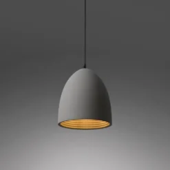 Pendelleuchte, betonfarben, E27, Schirm, Innenleuchte, IP20