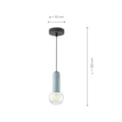 Pendelleuchte, Betonoptik, E27 Fassung, Industrial Stil, höhenverstellbar
