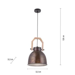 Pendelleuchte, braun, rustikal, Industrial Stil, modern, E27 Fassung