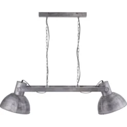 Pendelleuchte, Eisen,Industrial Stil, E27, 2flg., schwenkbar, Vintage