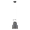 Pendelleuchte, grau, Ø 26,5cm, Retro-Stil, E27 Filament Leuchtmittel, Küche,