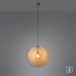 Pendelleuchte, Kugelform, Ø 40cm, goldfarben, brüniert, E27