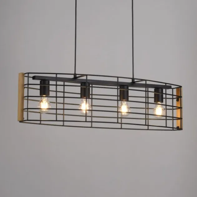Pendelleuchte,modern schwarz, 4-flammig