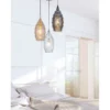 Pendelleuchte, ovales Glas, transparent, dekorative Lichtquelle, modern