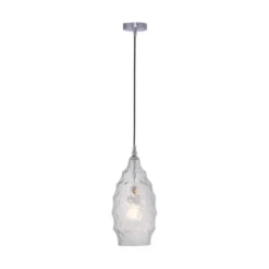 Pendelleuchte, ovales Glas, transparent, dekorative Lichtquelle, modern