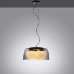 Pendelleuchte rauchfarben, stillvolle Optik