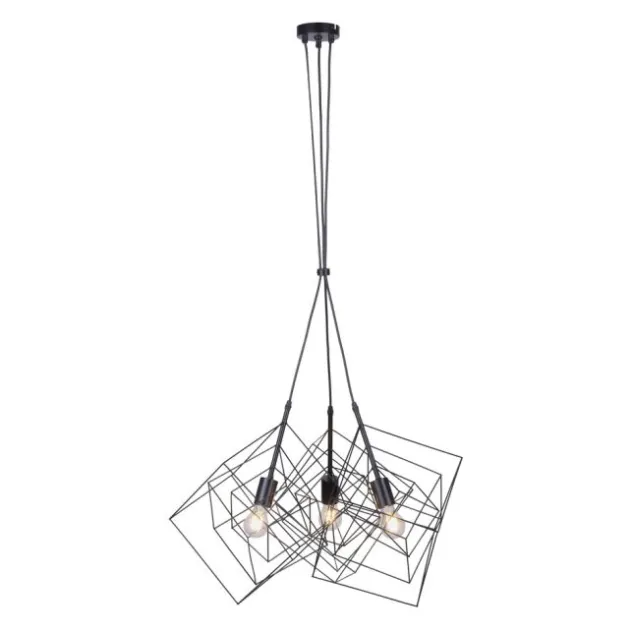 Pendelleuchte, schwarz, Metallkörben, Retro Design, E27, individuelle Licht