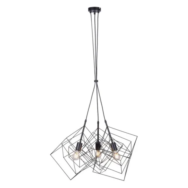 Pendelleuchte, schwarz, Metallkörben, Retro Design, E27, individuelle Licht