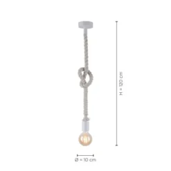 Pendelleuchte, Seil-Leuchte, maritimes Design mit Tau