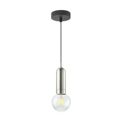 Pendelleuchte, stahlfarben, E27 Fassung, Industrial Stil, modern, Vintage