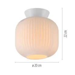 Schöner Wohnen-Kollektion Deckenleuchte NAMI, weiss, E27, LED geeignet