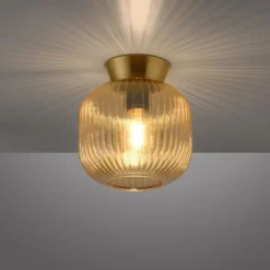 Schöner Wohnen-Kollektion Deckenleuchte NAMI, amber, E27 LED geeignet