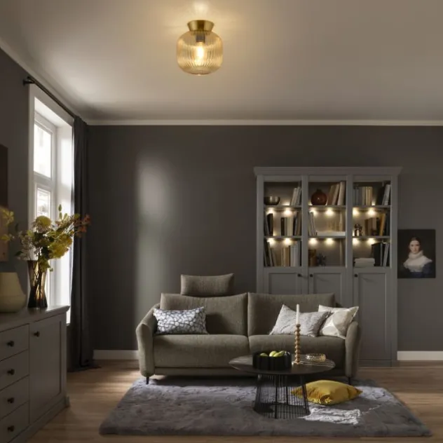 Schöner Wohnen-Kollektion Deckenleuchte NAMI, amber, E27 LED geeignet