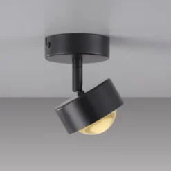 Schöner Wohnen-Kollektion Deckenleuchte Strahler KULU, schwarz, 1-Flammig, dreh- und schwenkbar