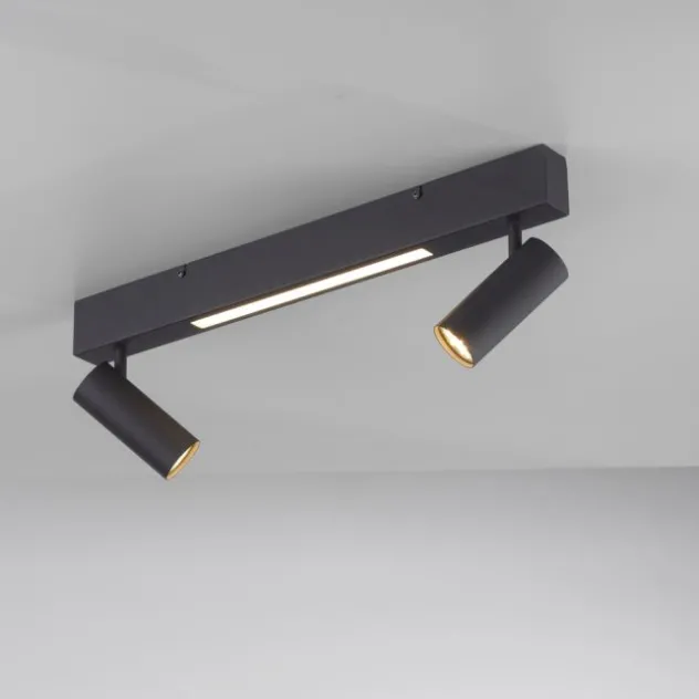 Schöner Wohnen-Kollektion Deckenleuchte DANTE, schwarz, 2-flammig, Serienschalter, Memoryfunktion