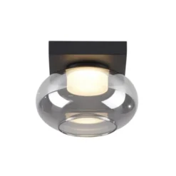 Schöner Wohnen-Kollektion Deckenleuchte SIA schwarz, Rauchglas, dimmbar, Memory