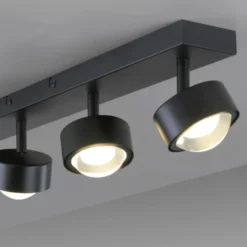 Schöner Wohnen-Kollektion Deckenleuchte KULU, schwarz, 4-flammig, dreh- und schwenkbar