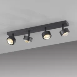 Schöner Wohnen-Kollektion Deckenleuchte KULU, schwarz, 4-flammig, dreh- und schwenkbar